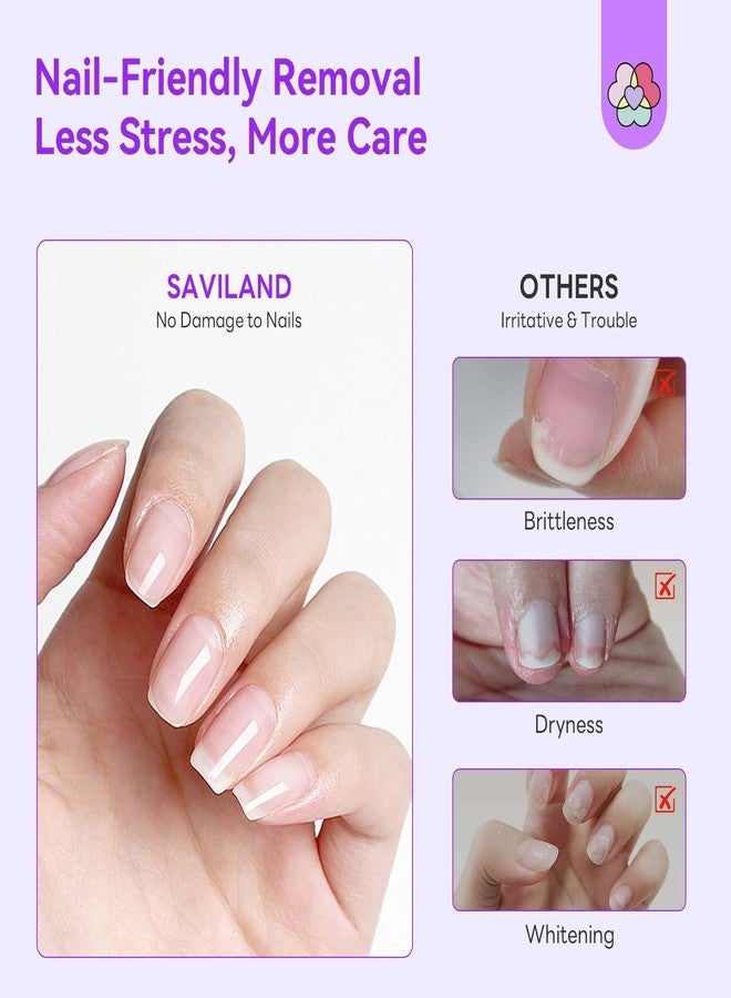 SAVILAND Essentials Dip Powder Remover Kit: Fast Removal Dip Nail Remover with Liquid Latex Peel Off Cuticle Oil Manicure Tools For Dip Nails Gel Easy Remove No Need Soaking Or Wrapping Home Use Gift - Image 5